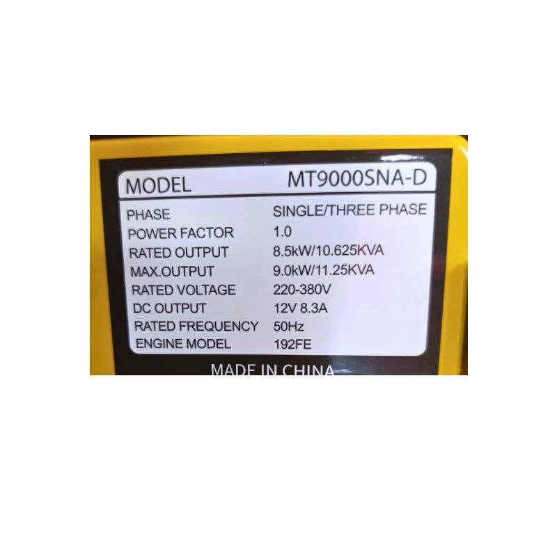 10KVA Metropolis MT9000SNA-D Single/Three Phase Diesel Generator - Image 4
